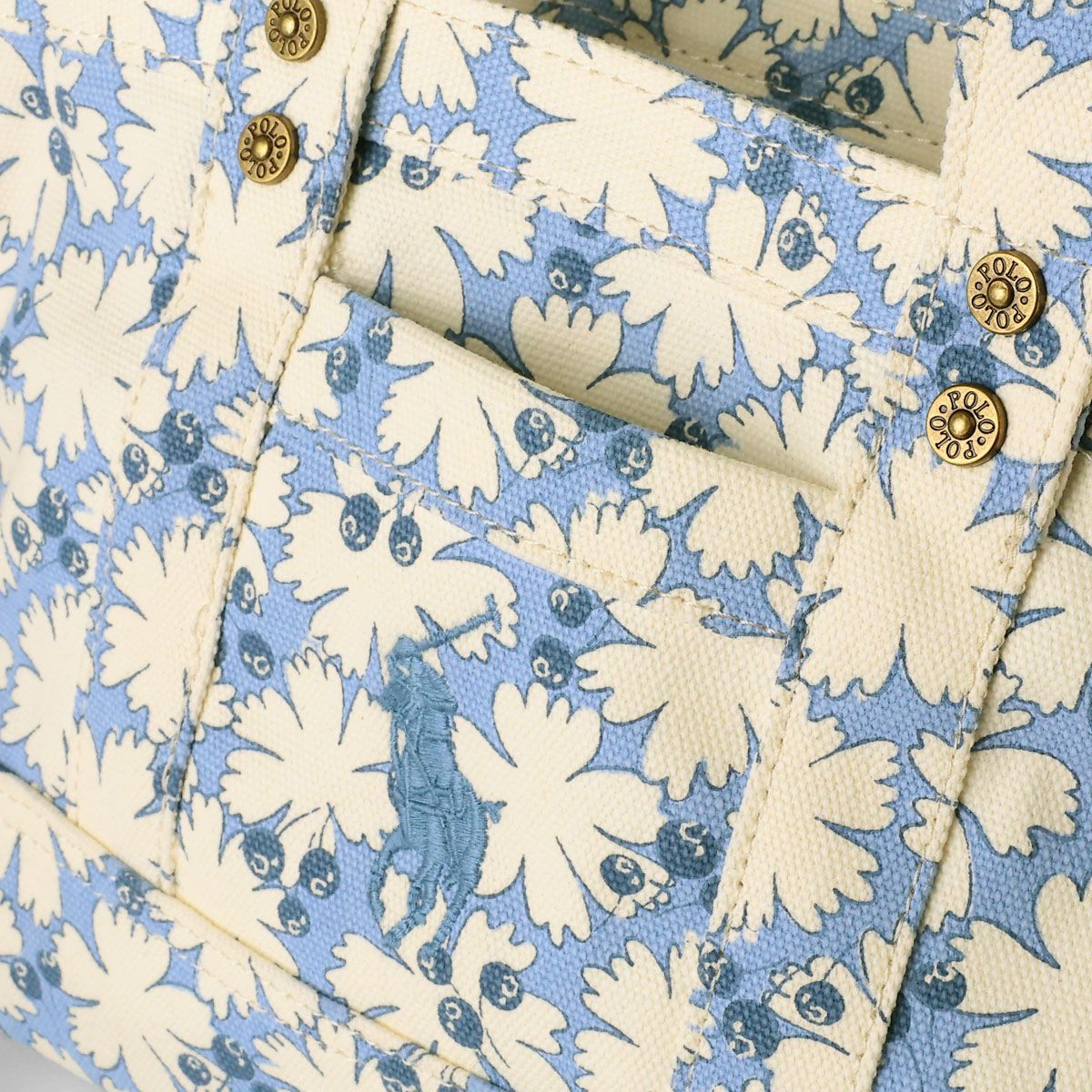 【未使用品】【匿名配送】RALPH LAUREN フラワープリント 新品 ポロ ラルフローレン POLO RALPH LAUREN トートバッグ コットン
