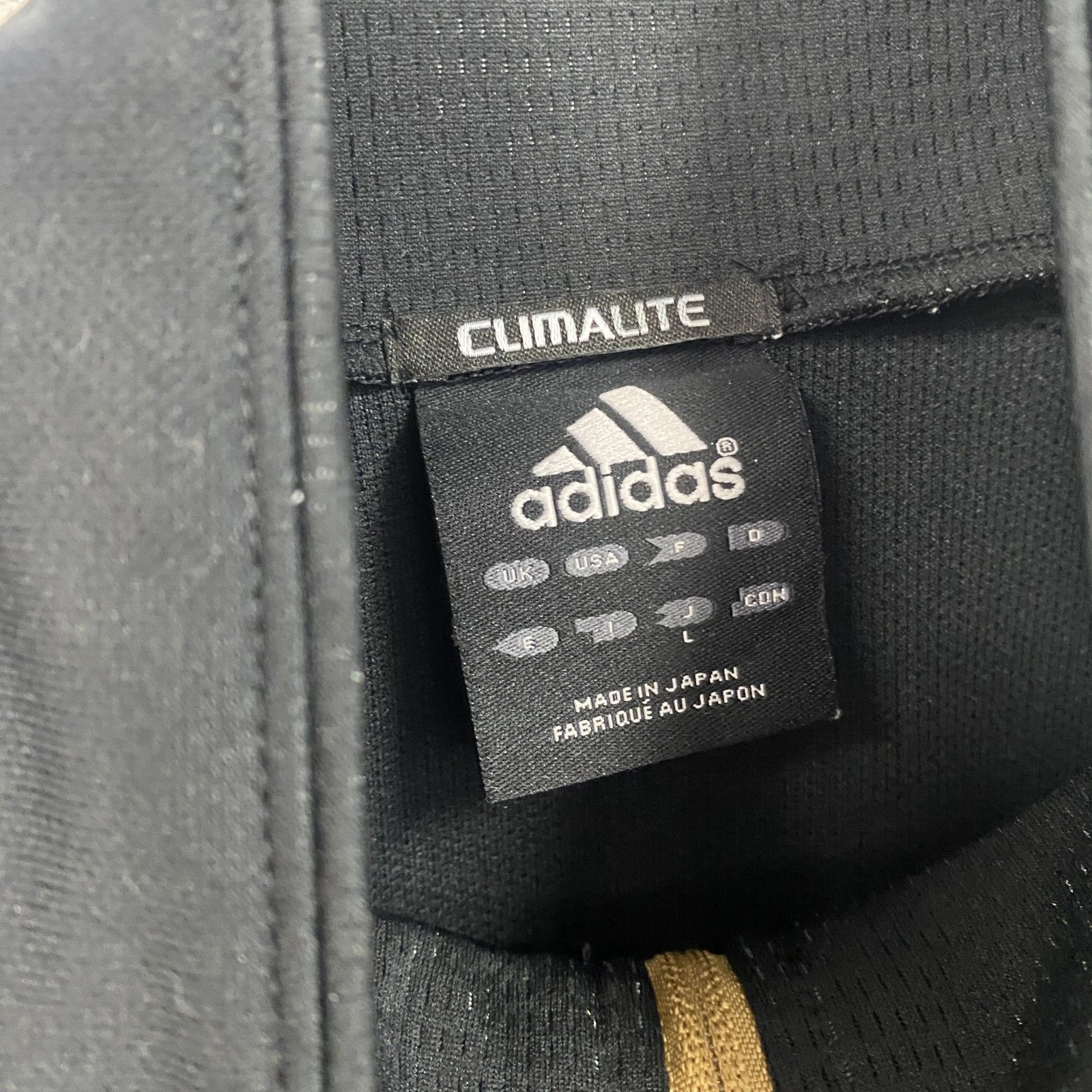 adidas アディダス トラックジャケット/ジャージ 黒 ブラック Lサイズ 