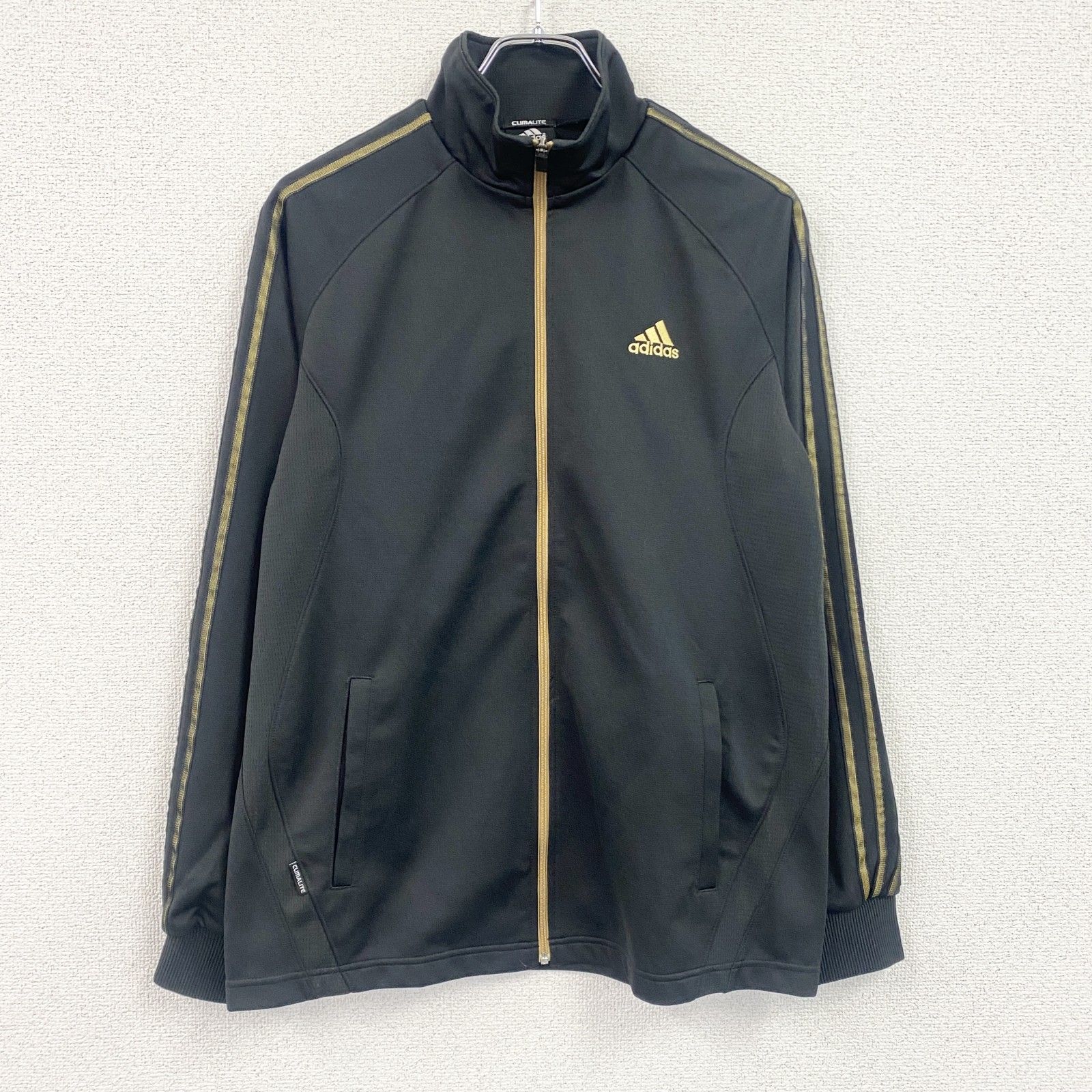 adidas アディダス トラックジャケット/ジャージ 黒 ブラック Lサイズ 