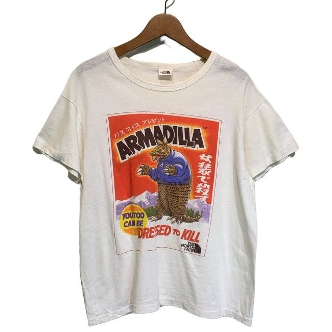 【中古】　THE NORTH FACE　Tシャツ　90s vintage　90年代　OLD　半袖　カットソー　トップス　クルーネック　プリント　ブランドロゴ　ロゴT　USA製　アウトドア　古着　/7309