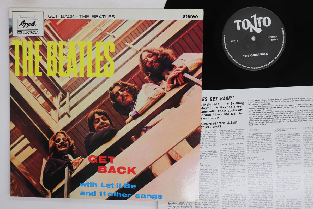 LP Beatles Get Back With Let It Be & 11 Other Songs TO643 TONTO /00260