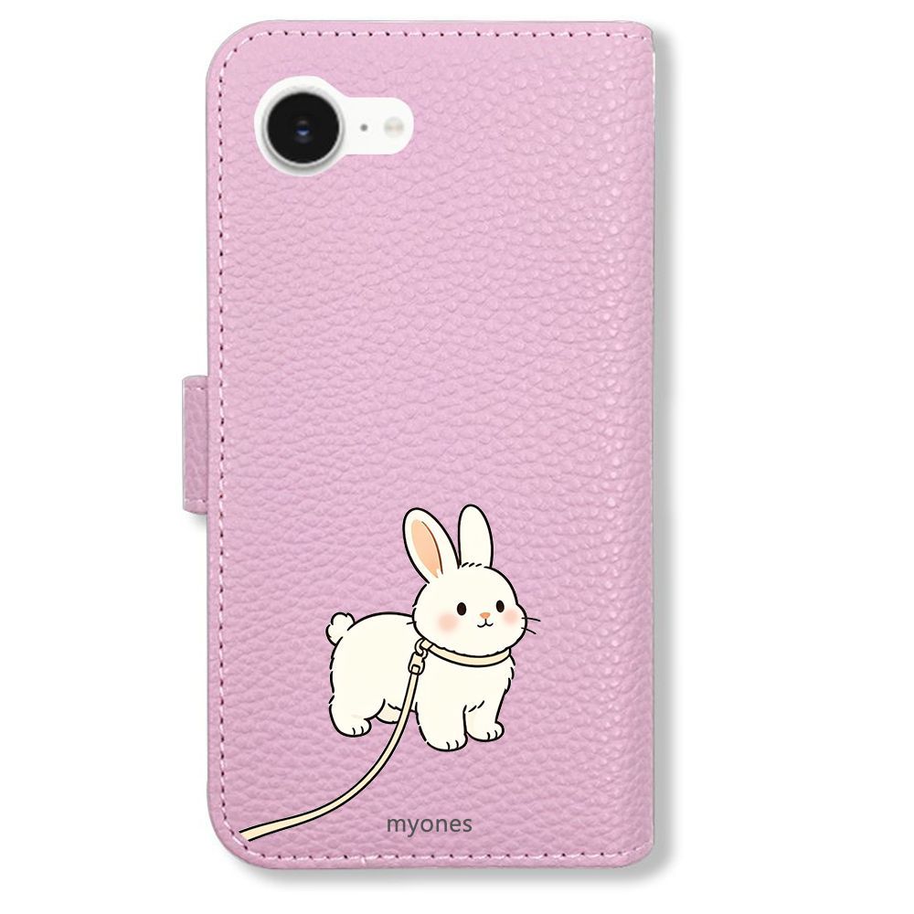 【かわいいウサギ】スマホ　ガラケー　携帯電話　まとめ売り　動作未確認 新品未使用】 iPhone14 手帳型スマホ ケース (色：バイオレット×うさぎ