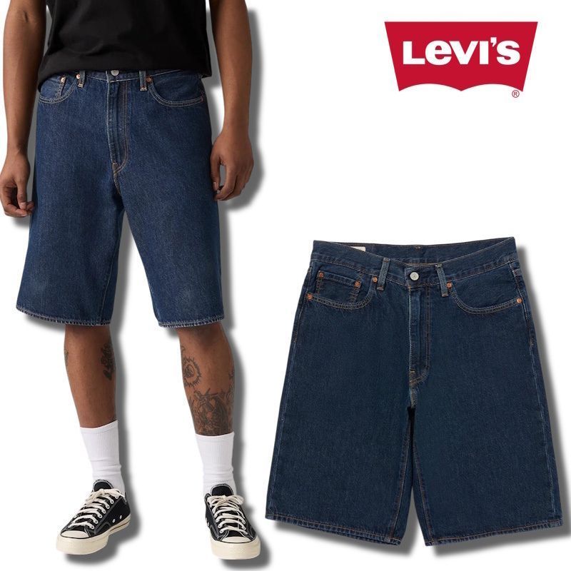 リーバイス Levi’s バギーショートパンツ ハーフパンツ Medium indigo ミディアム インディゴ メンズ 001jm0009