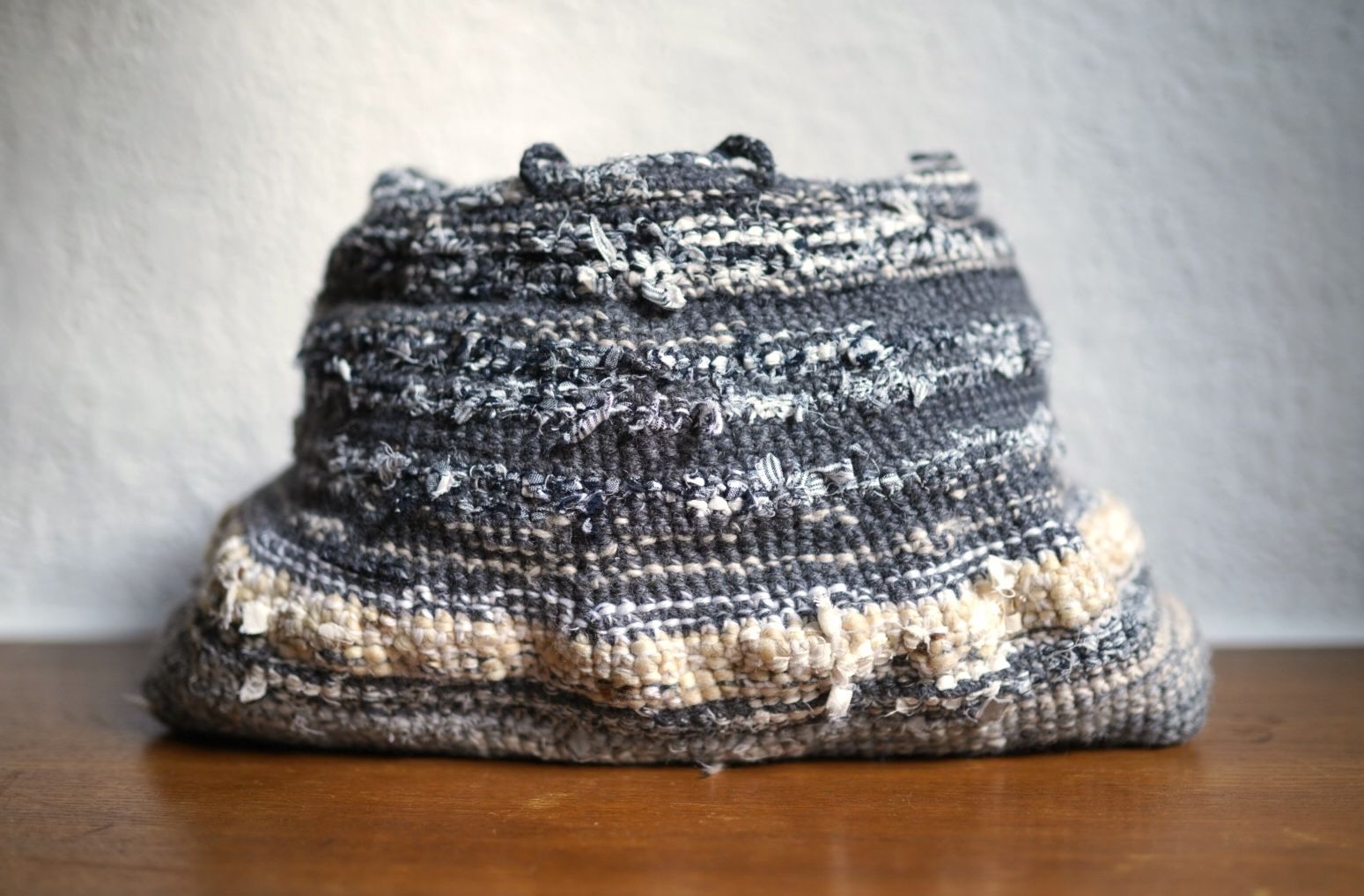 裂き編みトートバッグ グレー / kakimoto yuki hand knitting(カキモトユキ ハンドニッティング)