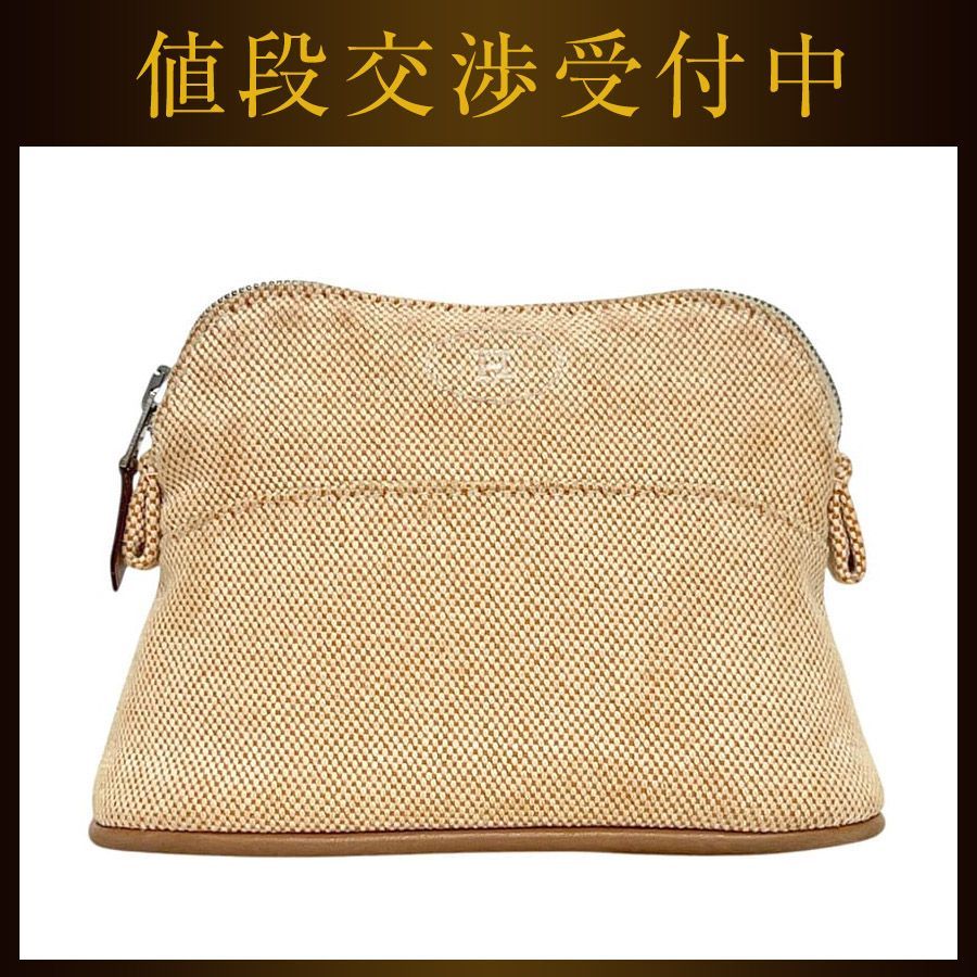 エルメス ポーチ ボリードポーチ16 ミニミニ ベージュ ボリード 美品 小物入れ トワルアッシュ 中古 HERMES