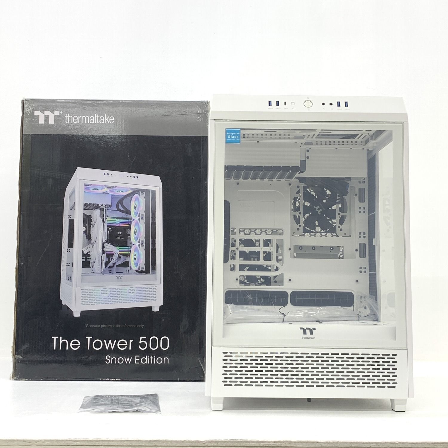 【★加古川物流】中古 Thermaltake サーマルテイク The Tower 500 Snow / CA-1X1-00M6WN-00 / 対応:ATX/ExtendedATX/MicroATX/MiniITX ..【403】