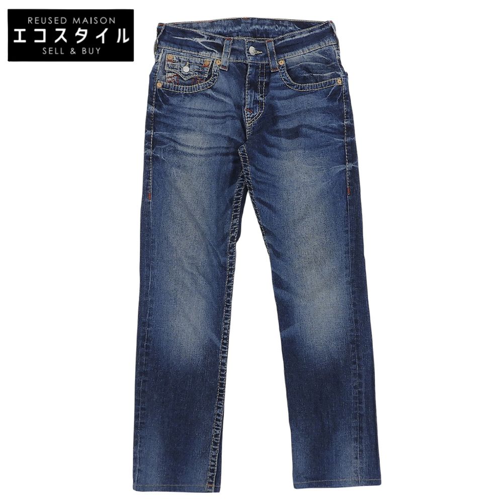 TRUE RELIGION　トゥルーレリジョン　美品 スリム ダメージデニムパンツ ボトムス メンズ インディゴ 30　30