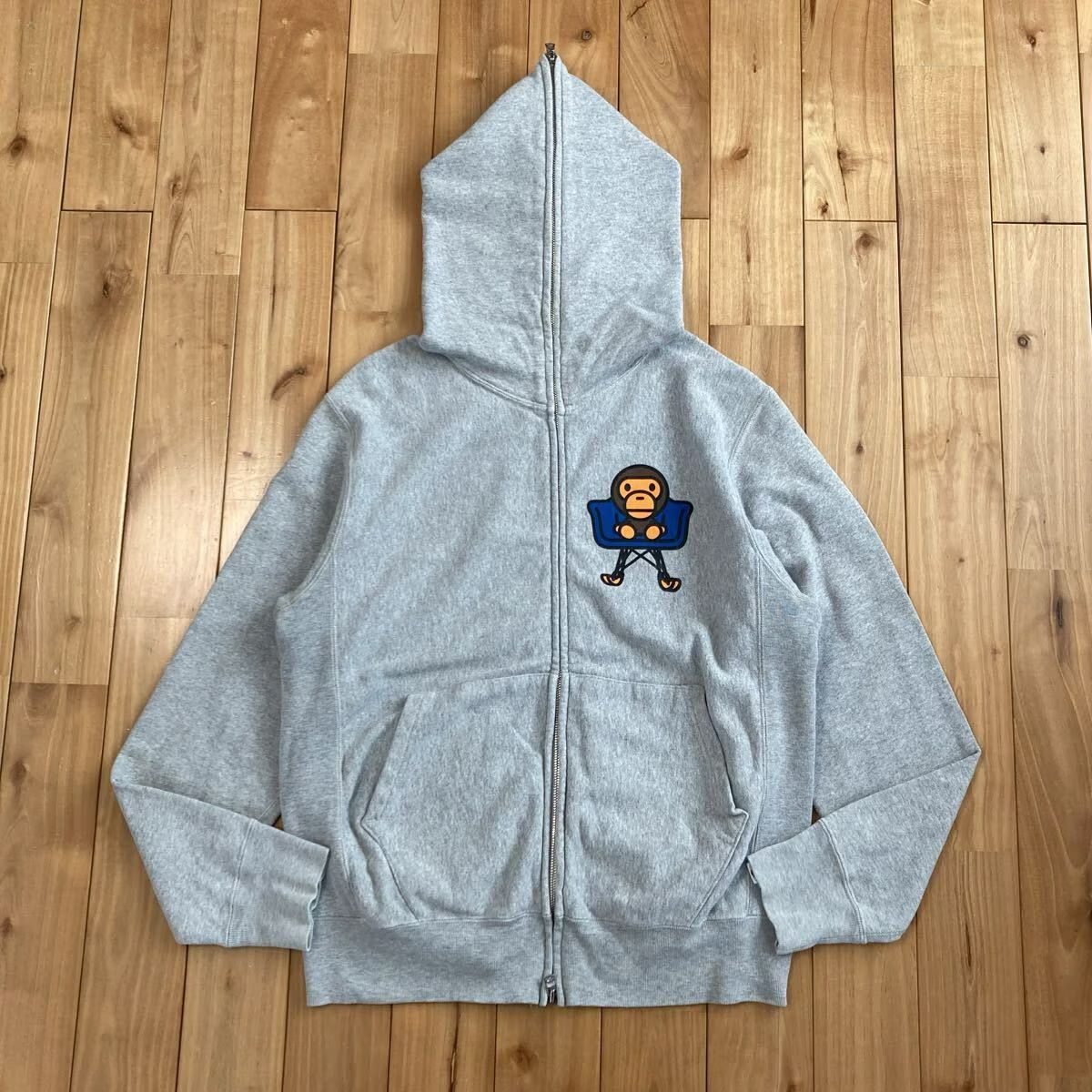 Chair Milo フルジップ パーカー Sサイズ グレー a bathing ape BAPE