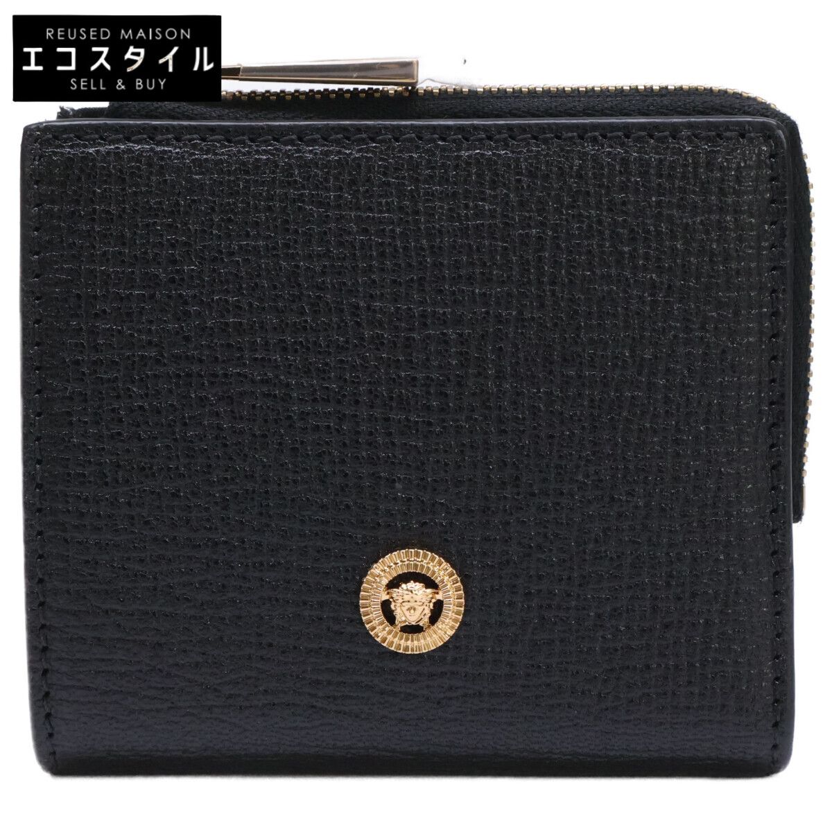Versace　ヴェルサーチ　新品同様 メドゥーサ ビギー レザー ウォレット
