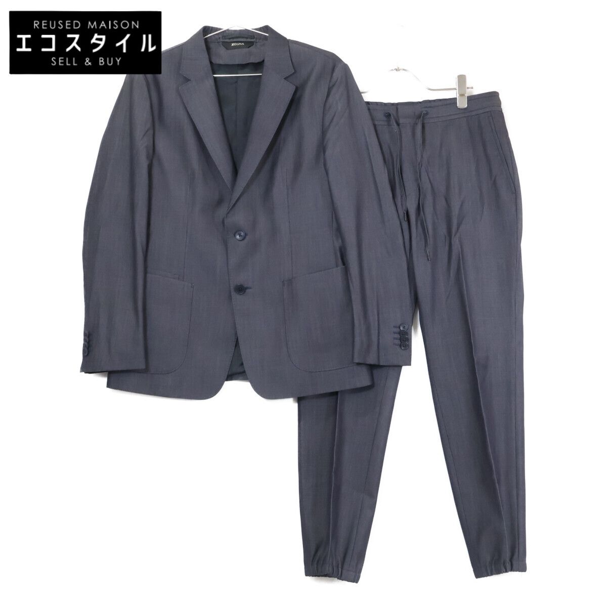 ZEGNA　ゼニア　【美品】2NHYGW TECHMERINO Wash&Go ジャケット/イージーパンツ セットアップ　8-48-C