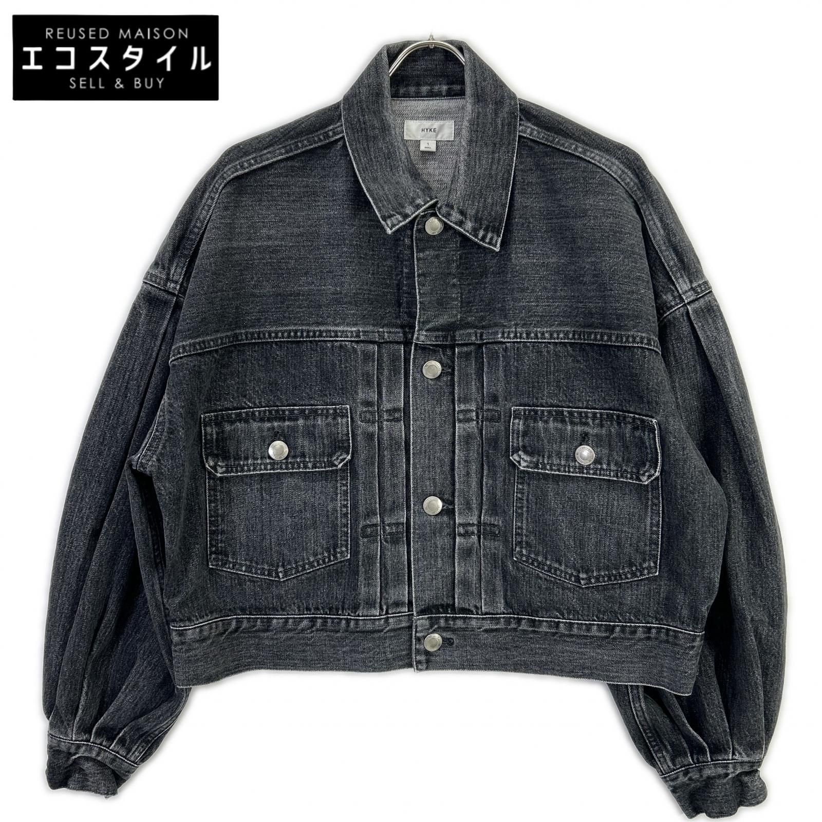 HYKE　ハイク　17445-70 チャコール TYPE2 BALOON SLEEVE DENIM JACKET　1