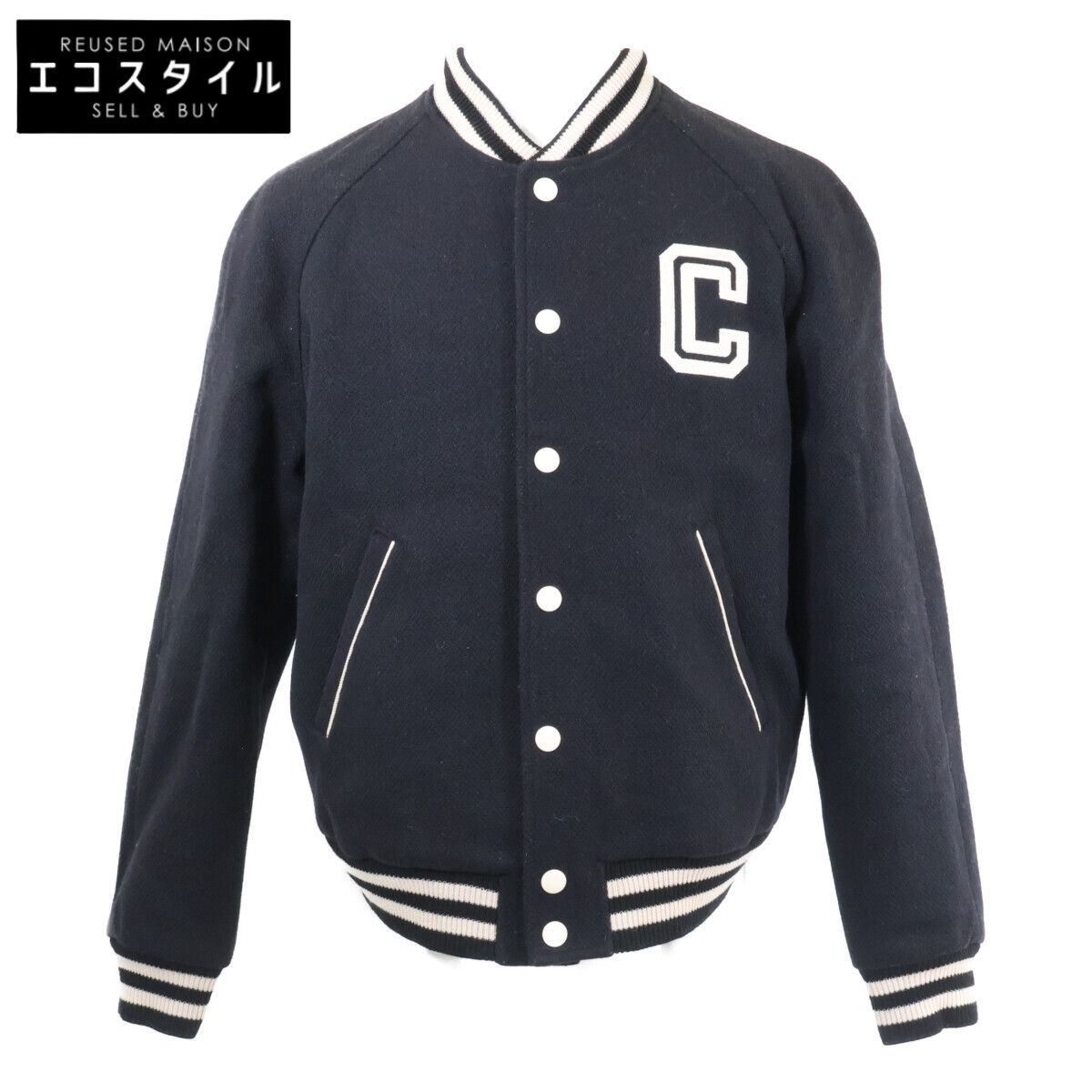 CELINE　セリーヌ　【国内正規】2V86W896C TEDDY COLLEGE BOMBER JACKET テディ カレッジ ボンバージャケット　50