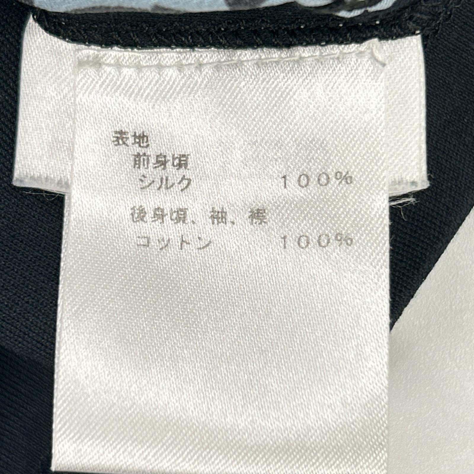 LOUIS VUITTON　ルイヴィトン　FBTS10X3G モノグラム総柄シルク切り替え半袖Tシャツ　M