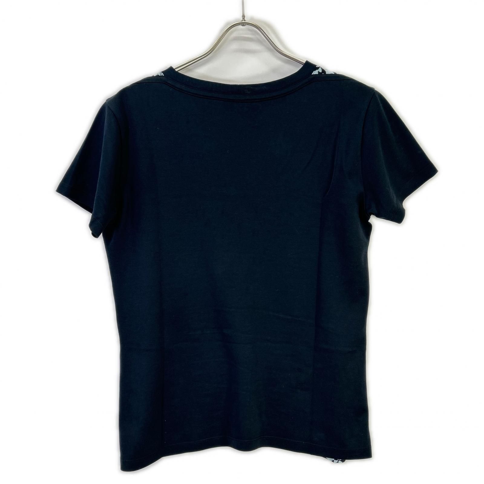 LOUIS VUITTON　ルイヴィトン　FBTS10X3G モノグラム総柄シルク切り替え半袖Tシャツ　M