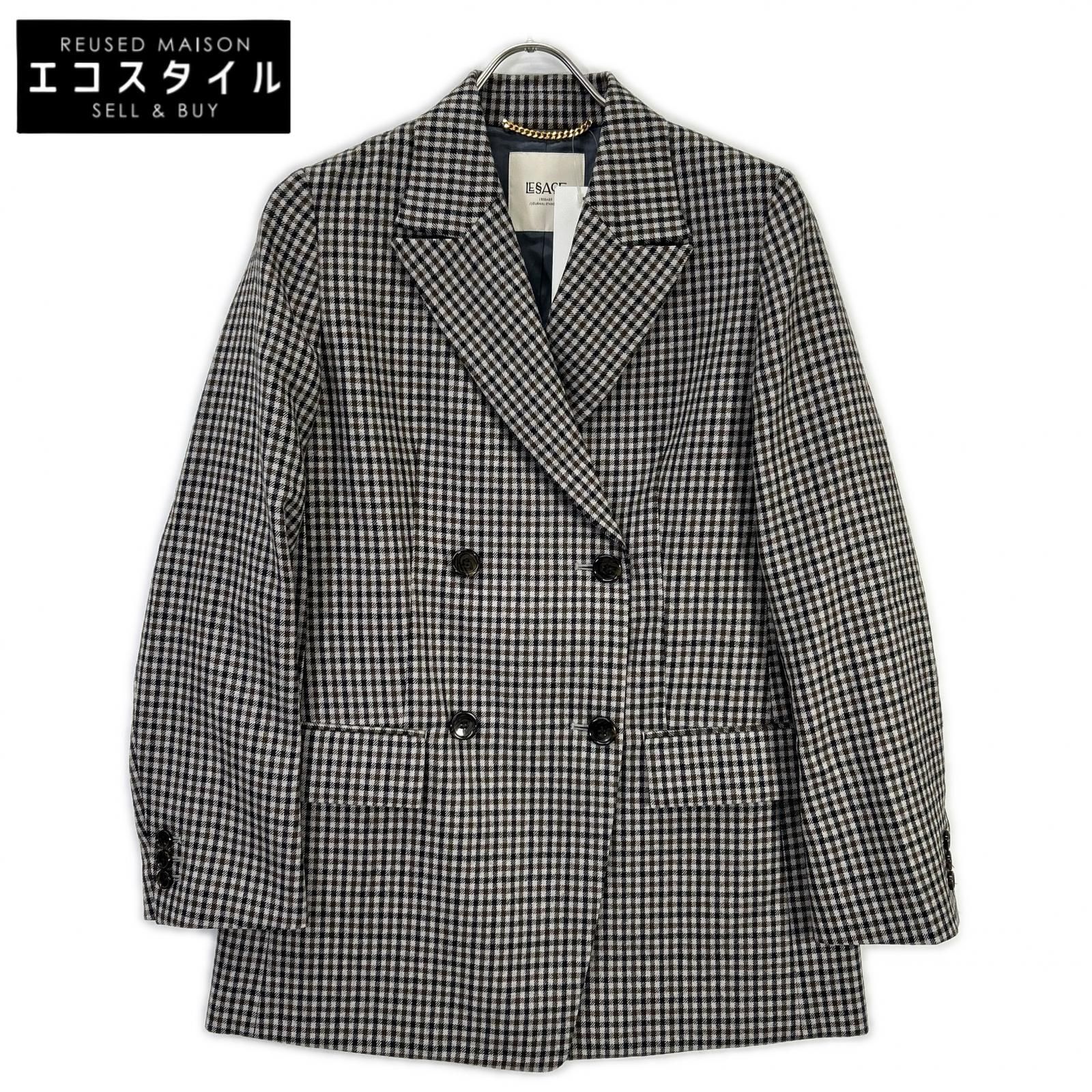 JOURNAL STANDARD L'ESSAGE ジャーナルスタンダード レサージュ 25-010-370-2120-3-0 チェック柄 2/48チェックジャケット 36