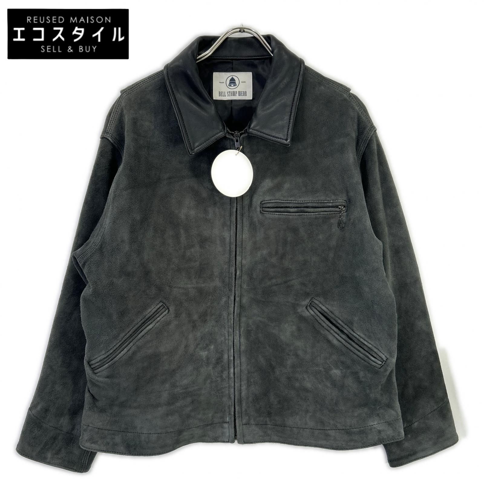 BELL STAMP WEAR　ベルスタンプウェア　25S-BSW01 チャコールグリーン ゴートスエード CAR LOVE JAM レザージップジャケット　M