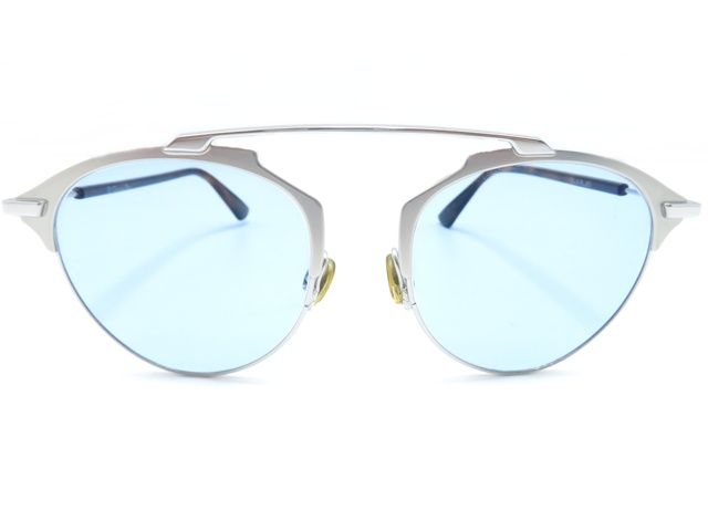 Dior ディオール その他 ソーリアル サングラス ブルー/ブラウン メタル/プラスチック ｻﾝｸﾞﾗｽ 50□19 145 サングラス メタル/プラスチック ブルー ユニセックス【中古】