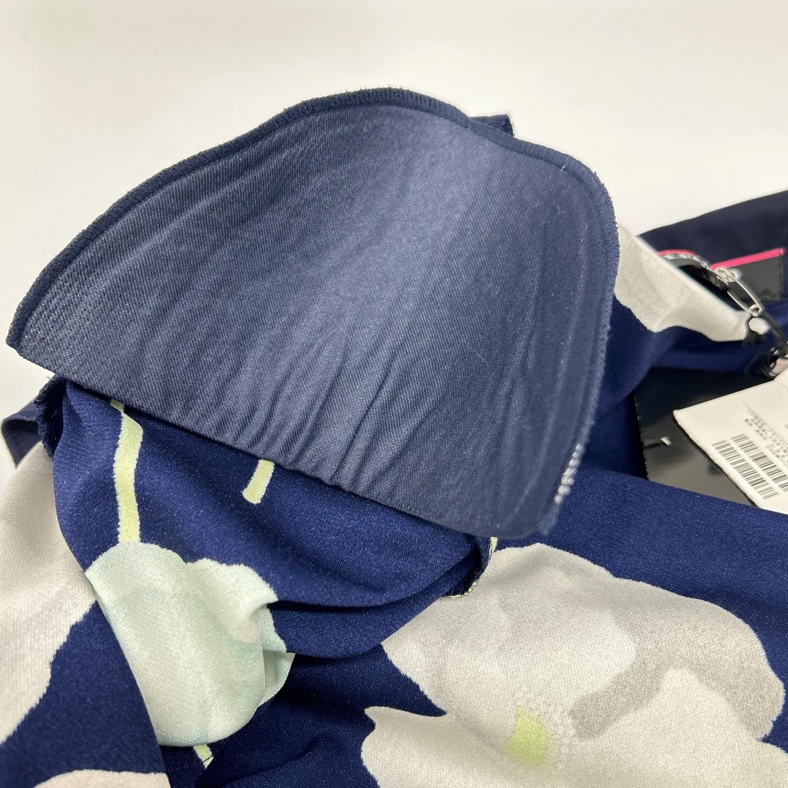 LEONARD レオナール 【FASHION】ネイビー カンカン素材 花柄総柄 LL
