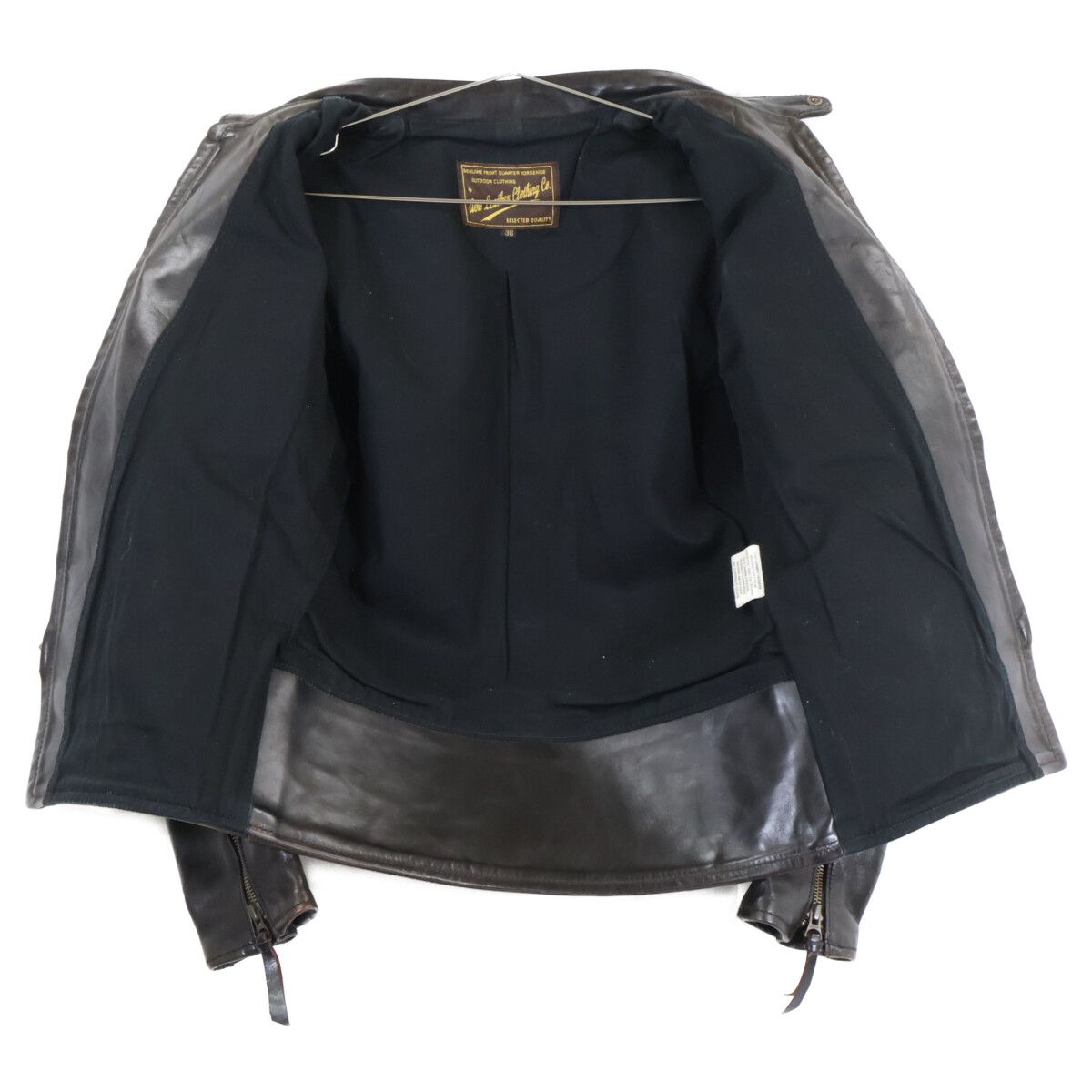 AEROLEATHER エアロレザー ブラック ボードレーサー フロント