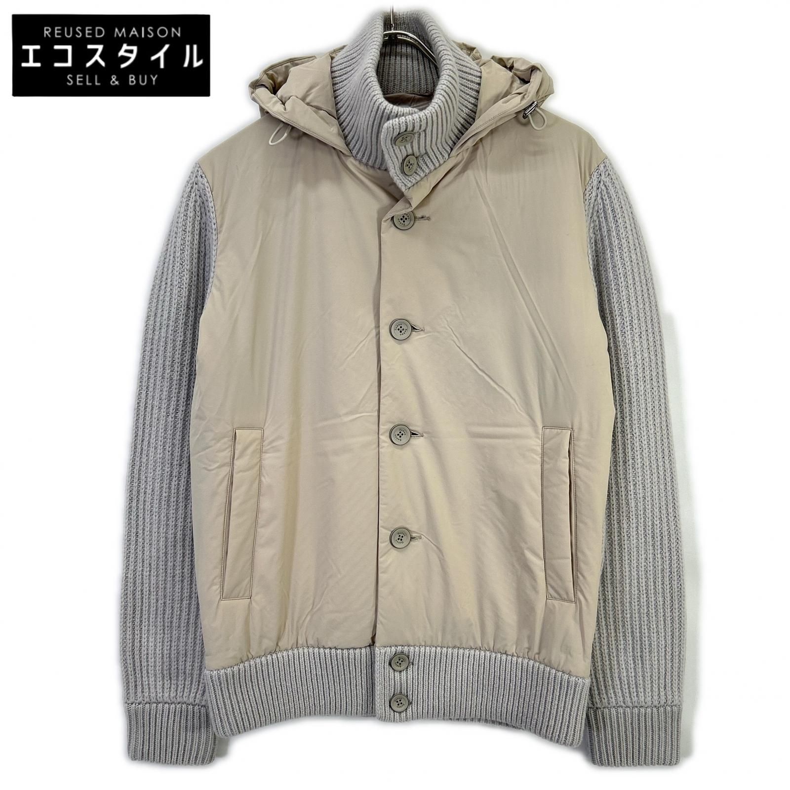HERNO　ヘルノ　グレージュ MC00026UR-70146 ハイブリッド パーカー ブルゾン　44