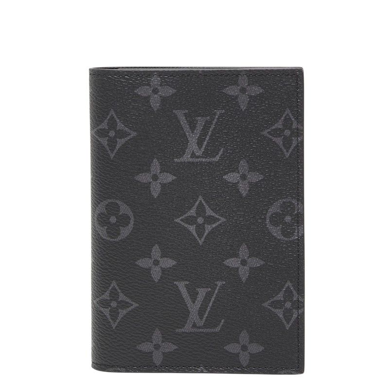 ルイ ヴィトン モノグラム エクリプス クーヴェルテュール パスポールNM パスポートケース M64501 ブラック PVC メンズ LOUIS VUITTON【1-0269225】