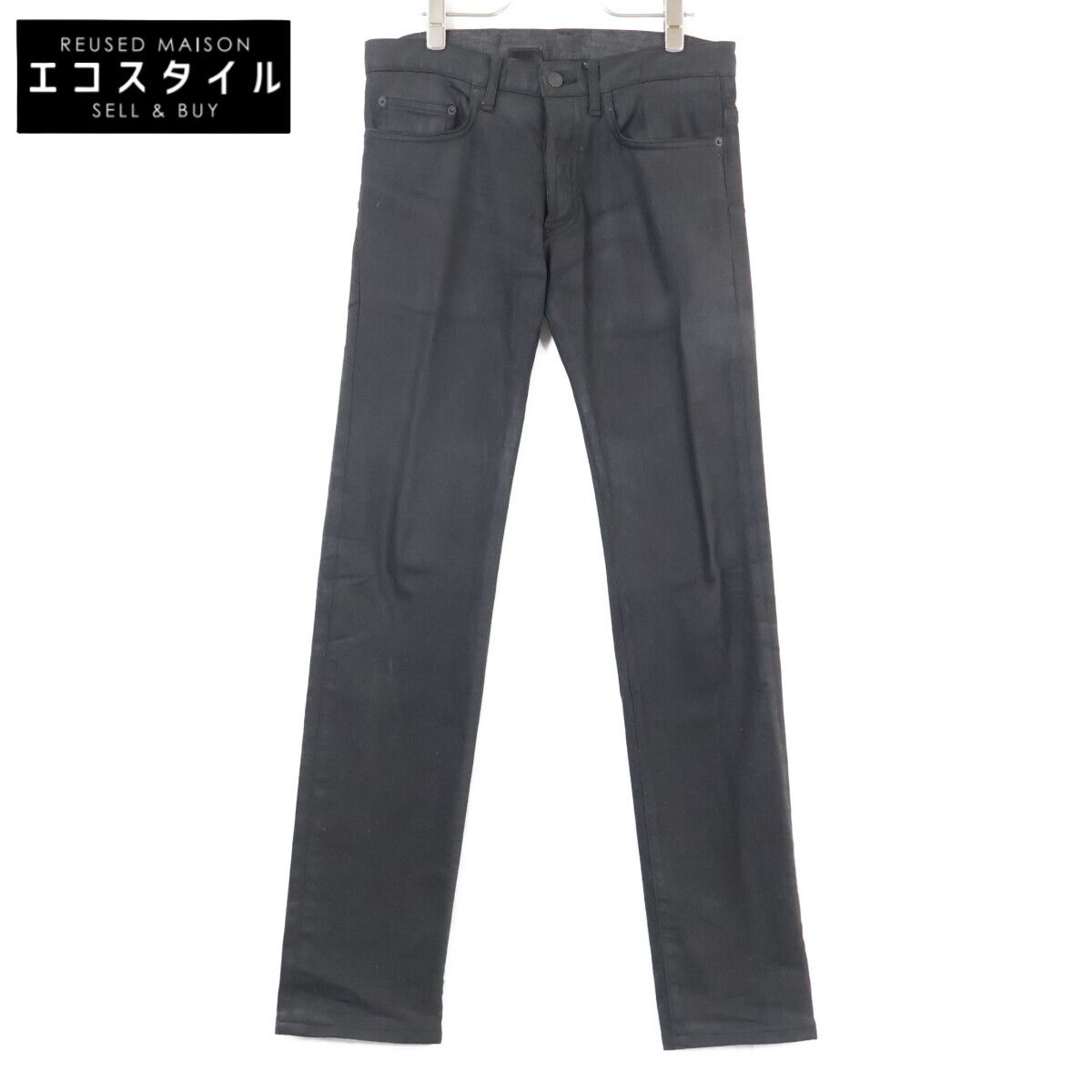 Dior HOMME ディオールオム 8H3111080894 08AW クリス期 ナイトフォール ボタンフライ コーティング デニムパンツ 29