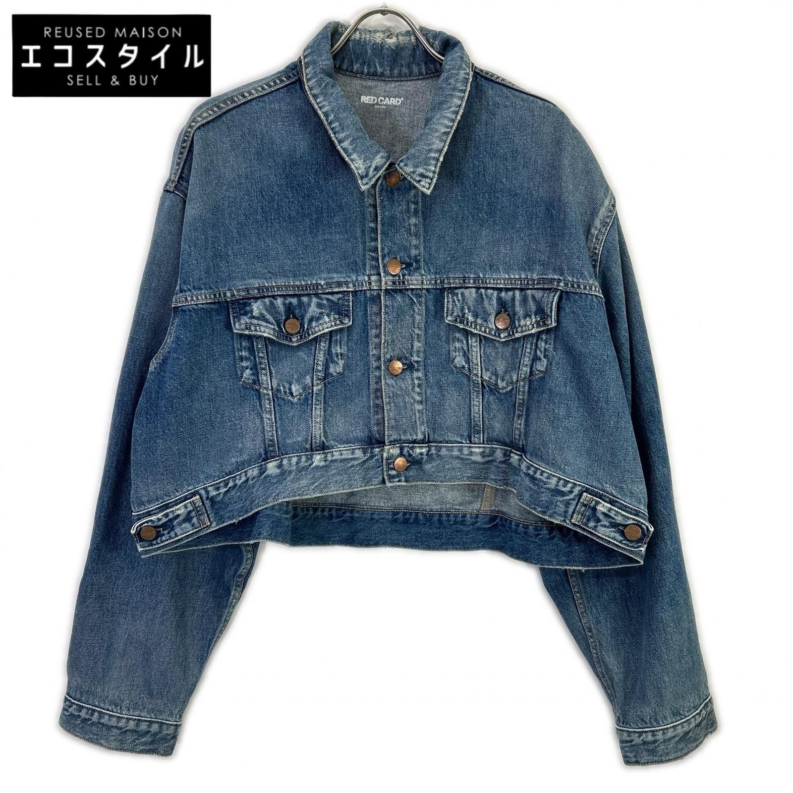 RED CARD　レッドカード　× L'appartement ブルー ダメージ加工デニムジャケット　F