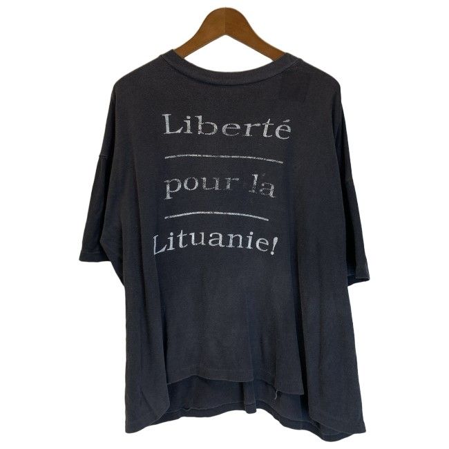 【中古】　Tシャツ　80s vintage　80年代　半袖　カットソー　トップス　クルーネック　プリント　古着　/7309