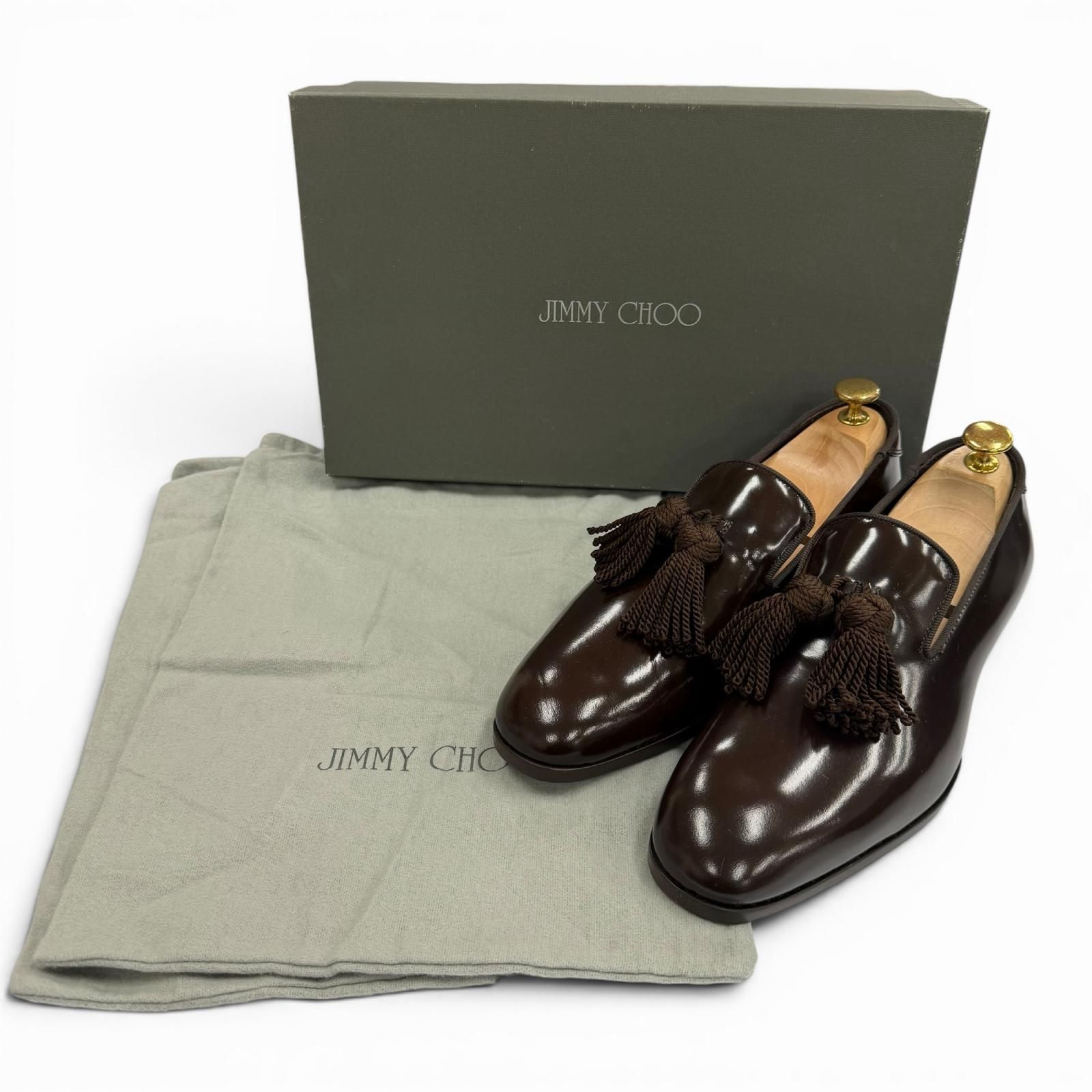 ドンドン見直し】美品▽JIMMY CHOO ジミーチュウ レザー タッセル
