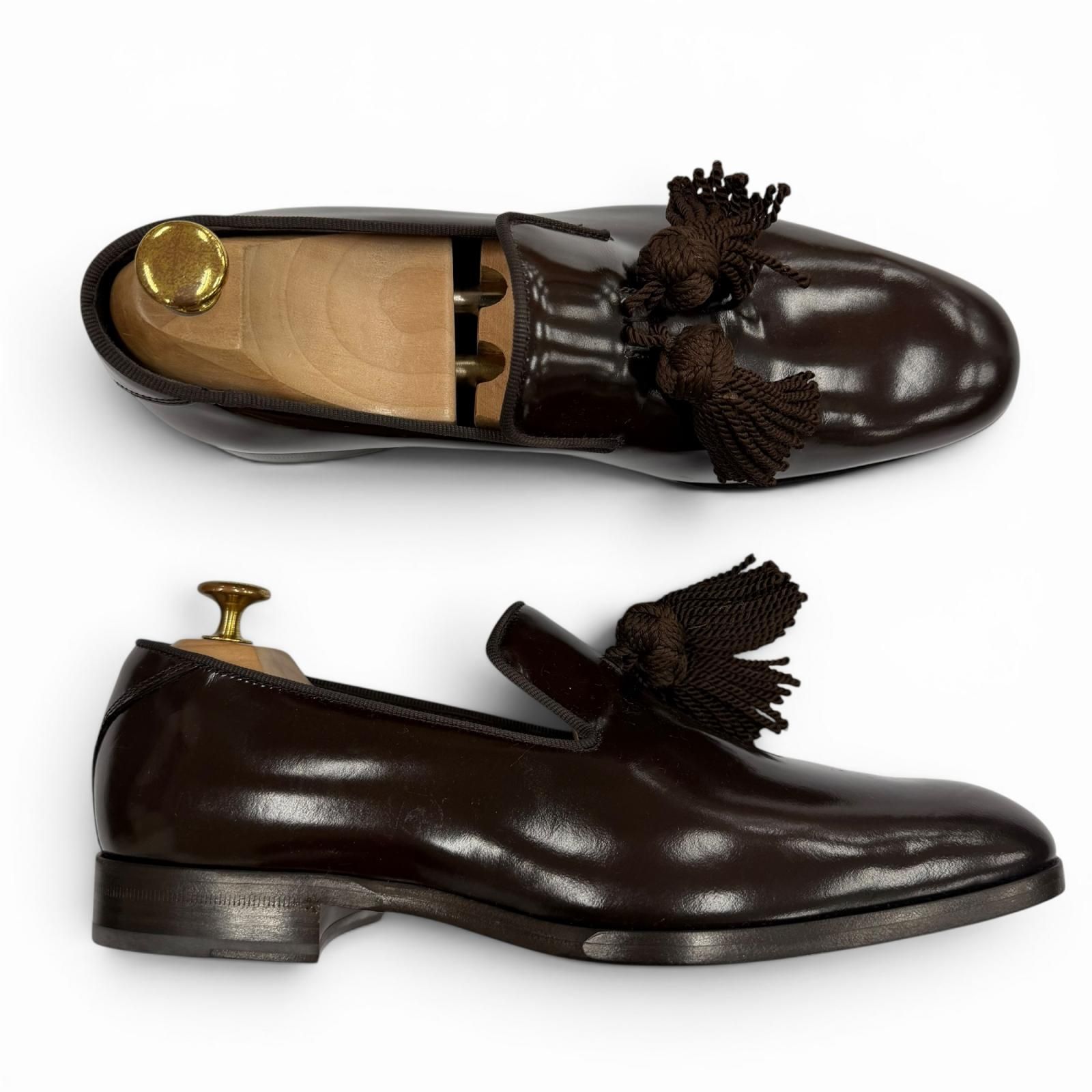 ドンドン見直し】美品▽JIMMY CHOO ジミーチュウ レザー タッセル