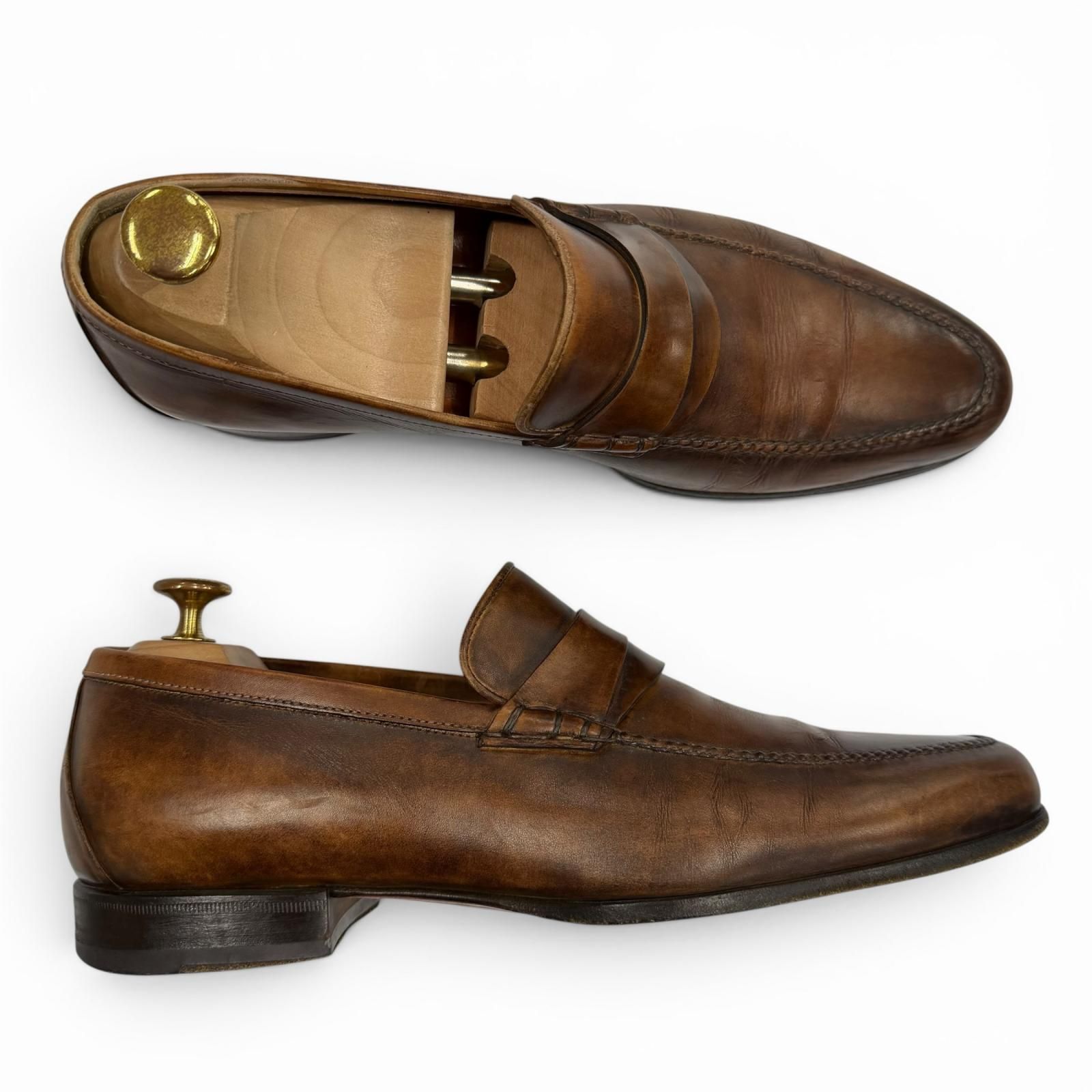ドンドン見直し】良品▽Santoni サントーニ 12986 レザー Uチップ