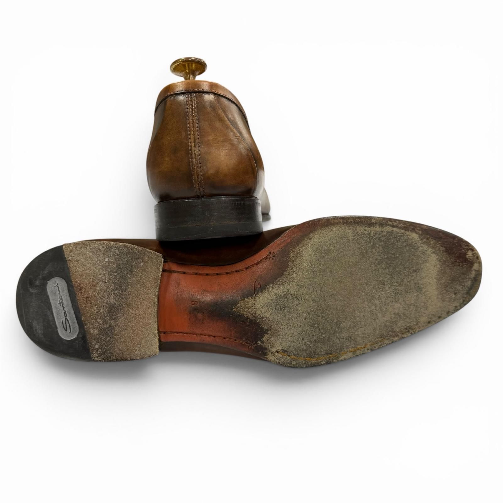 ドンドン見直し】良品▽Santoni サントーニ 12986 レザー Uチップ