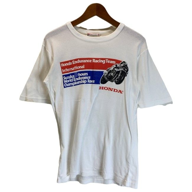 【中古】　HONDA　Tシャツ　90s vintage　90年代　OLD　半袖　トップス　クルーネック　両面プリント　企業ロゴ　アドバタイジング　日本製　古着　/1953