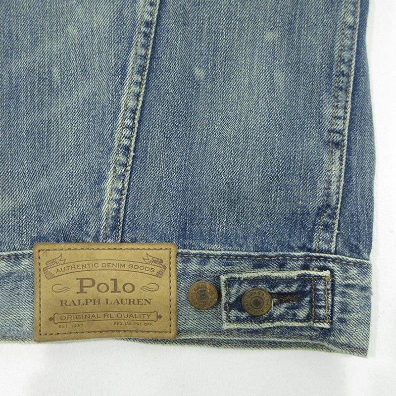 【三重本店】 中古 POLO RALPH LAUREN | ポロ・ラルフローレン USED加工デニムジャケット ダメージ加工 ブルー サイズ:XS 【112】 【三重本店】 中古 POLO RALPH LAUREN | ポロ・ラルフローレン USED加工デニムジャケット ダメージ加工 ブルー サイズ:XS 【112】
