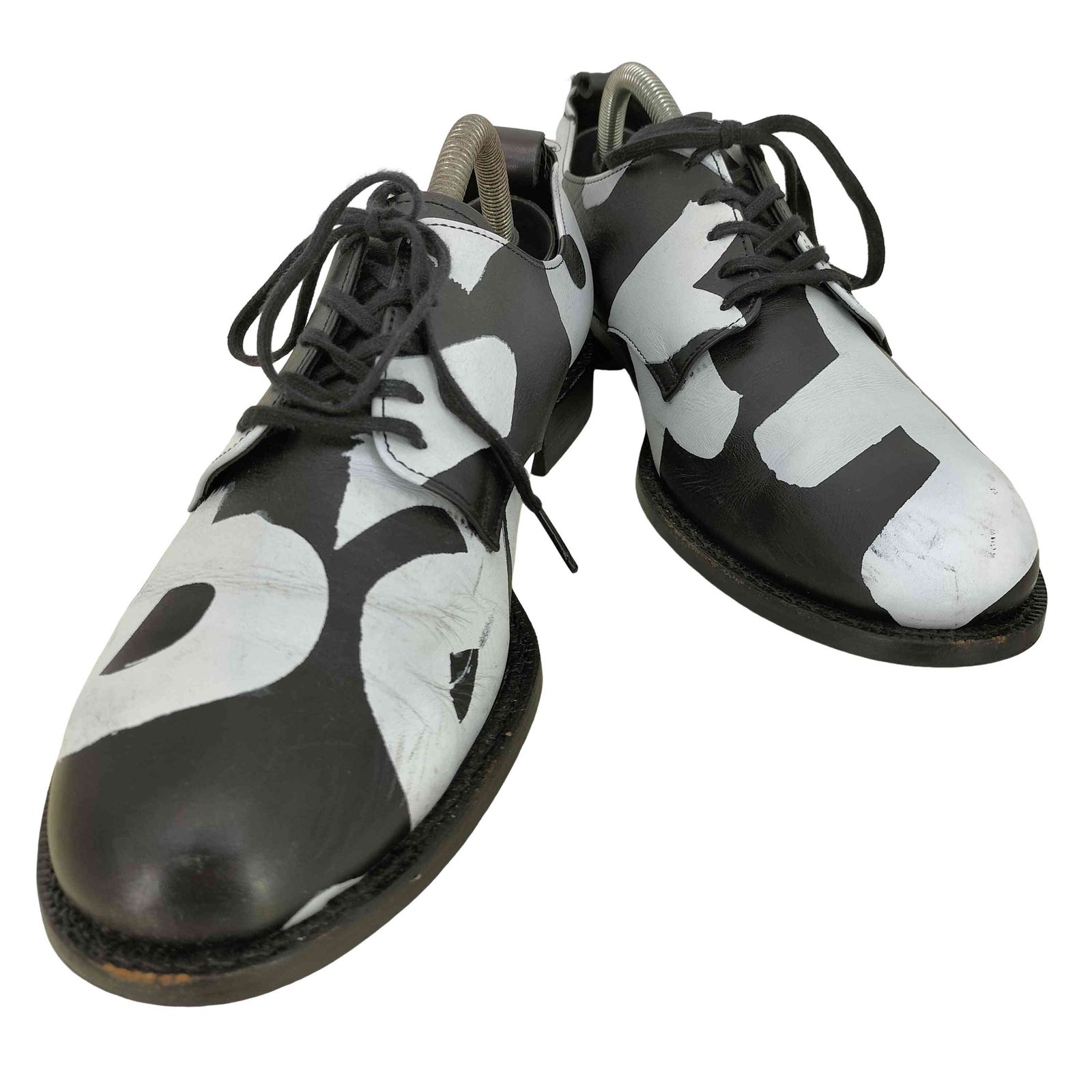 コムデギャルソンオムプリュス COMME des GARCONS HOMME PLUS 16ss Broken Tailoring ブロークン テーラリング期 総柄 プレーントゥ レザーシューズ メンズ JPN：25