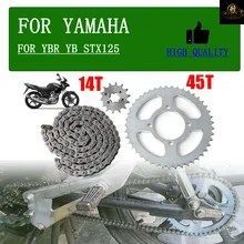 ヤマハ YBR 125 YB 125 YBR125 YB125 YB125Z YBR125G STX125 オートバイ用チェーンアセンブリ ラージスプロケット スモールスプロケットギ