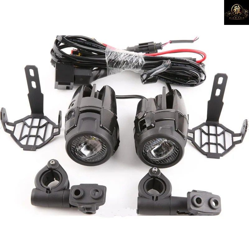 オートバイ用LEDフォグライトドライビングランプ40W補助BMW R1250GS ADV F800GS R1250GS LC YAMAHA MT07 MT09ヘッドライトガード