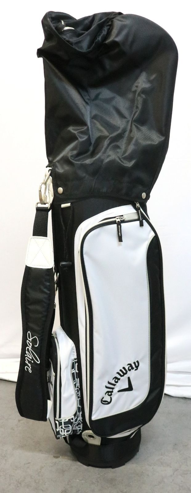 【ト足】callaway GOLF キャロウェイ ゴルフバッグ ホワイト系×ブラック系 スポーツ用品 レジャー CO0M05002