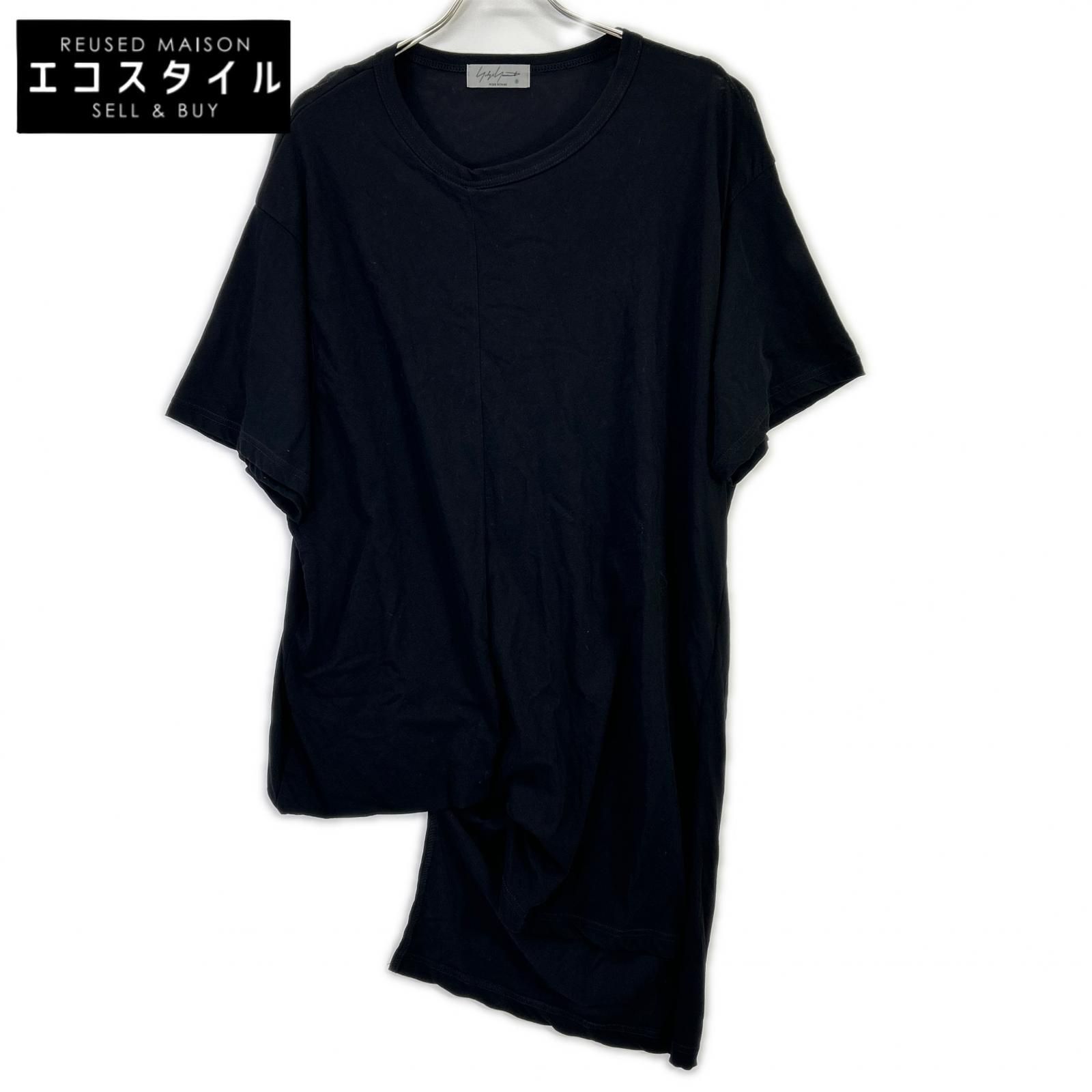 Yohji Yamamoto POUR HOMME　ヨウジヤマモトプールオム　HJ-T08-071 DIORAMA JERSEY ASYMMETRY HEM S/S T　3
