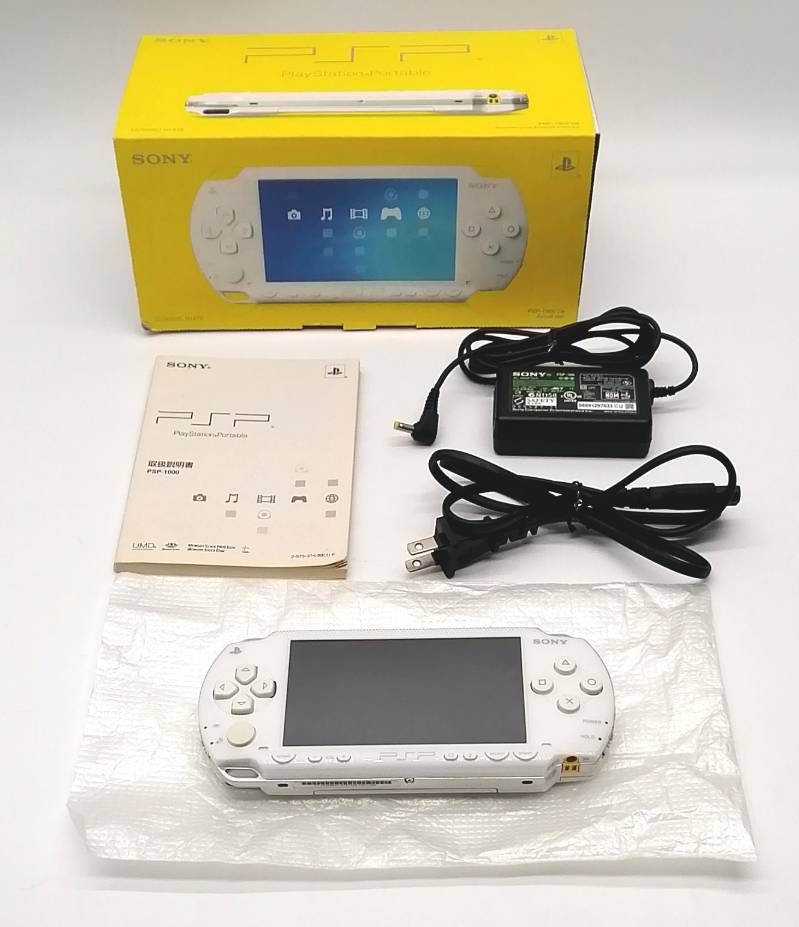 PSP-1000ホワイト 本体 箱、ACアダプター - メルカリ