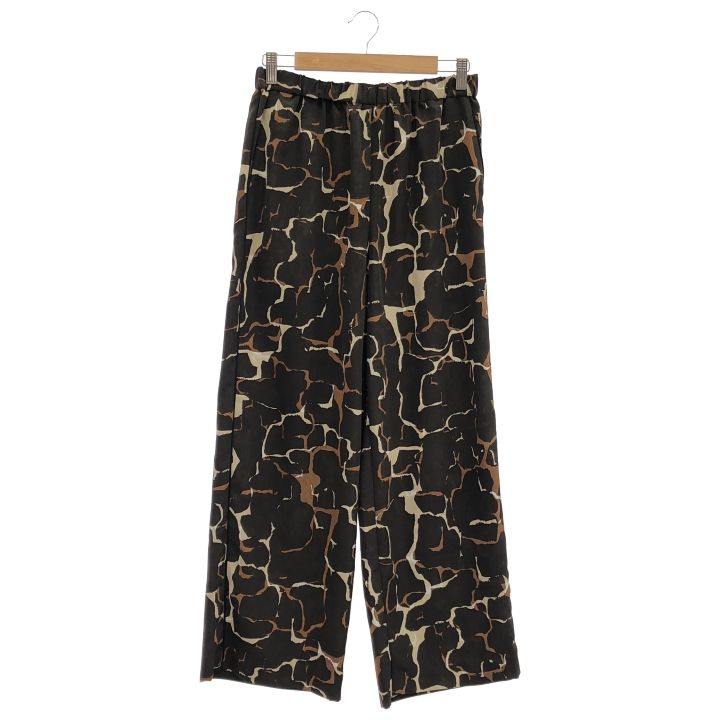 VERMEIL par iena (ヴェルメイユパーイエナ) giraffe pattern ドロストパンツ 25030938320030 ブラック 38