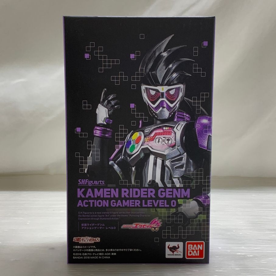 【中古品】 S.H.Figuarts 仮面ライダーゲンム アクションゲーマー レベル0 ライダー 戦隊 特撮 フィギュア フィギュアーツ バンダイ 【042-260527-em-10-min】