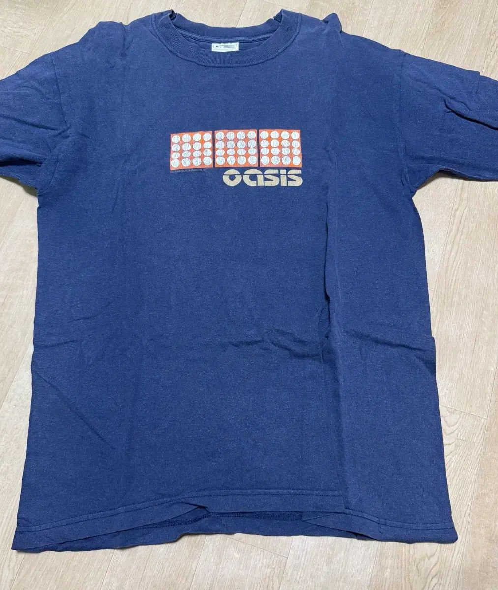 オアジス Oasis ネイビー 半袖 バンドTシャツ