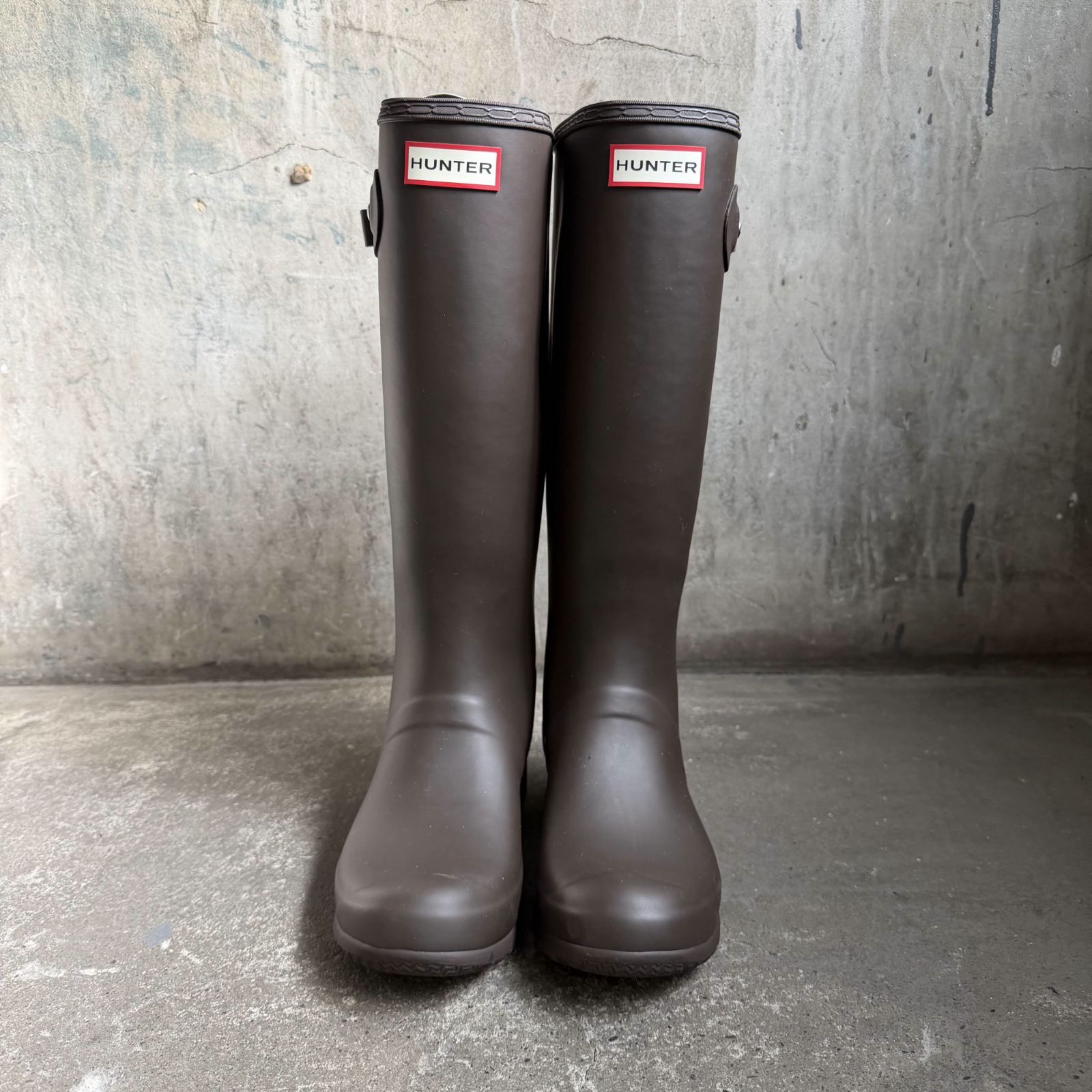 HUNTER レインブーツ WOMENS ORIGINAL TOUR ラバー製 ブラウン 24cm