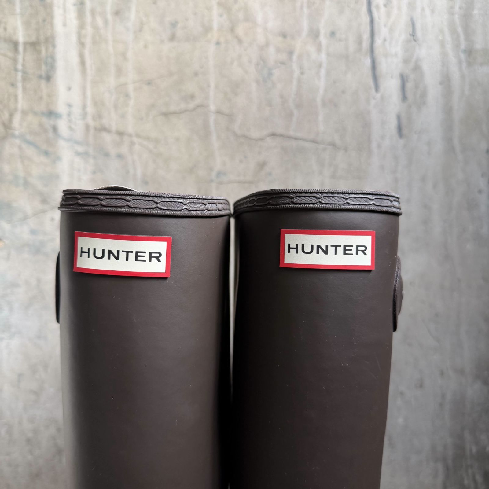 HUNTER レインブーツ WOMENS ORIGINAL TOUR ラバー製 ブラウン 24cm