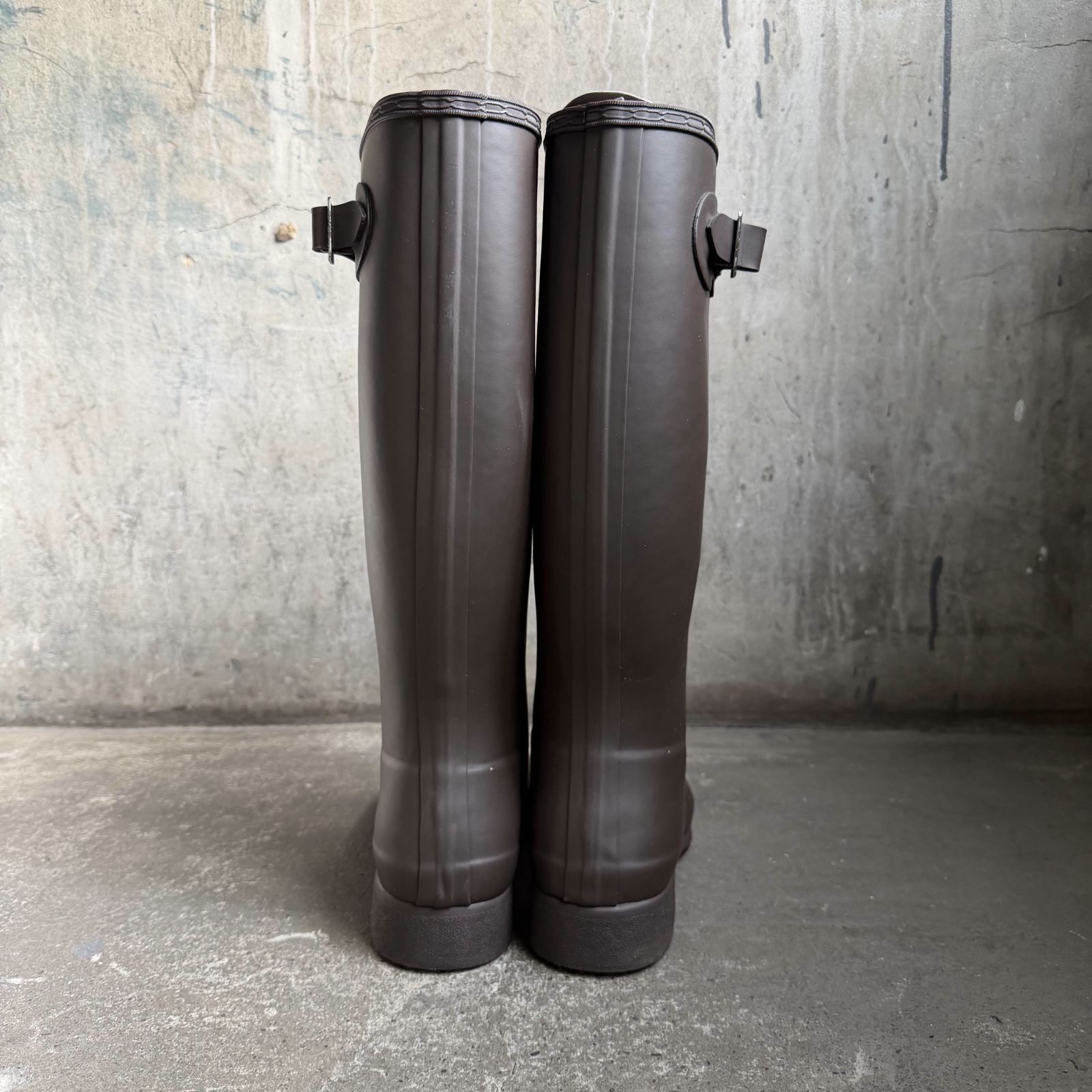 HUNTER レインブーツ WOMENS ORIGINAL TOUR ラバー製 ブラウン 24cm