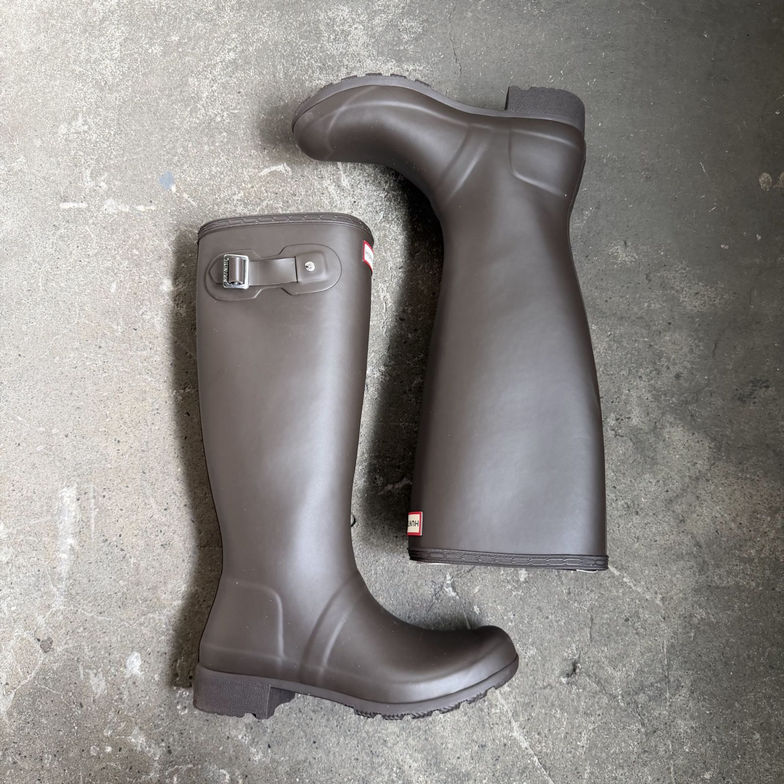HUNTER レインブーツ WOMENS ORIGINAL TOUR ラバー製 ブラウン 24cm