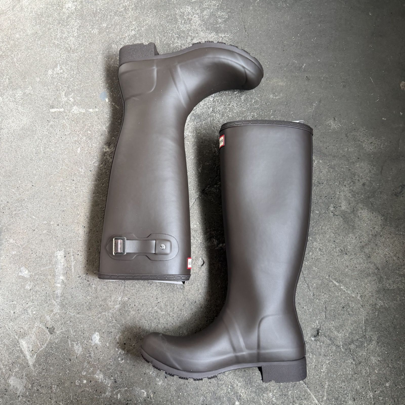 HUNTER レインブーツ WOMENS ORIGINAL TOUR ラバー製 ブラウン 24cm