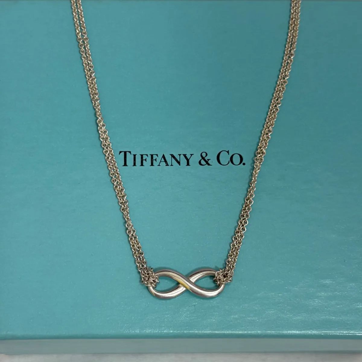 TIFFANY&Co. ティファニー インフィニティ ネックレス 925 ダブルチェーン 希少