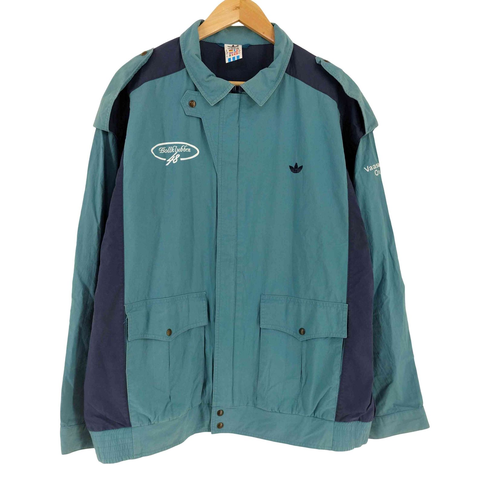 アディダス adidas 80S 西ドイツ製 エポレット付き クラブチーム比翼ジャケット メンズ 表記無